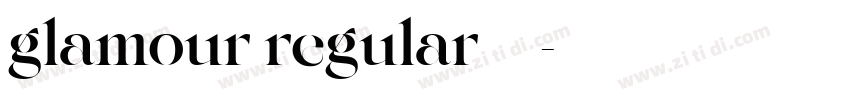 glamour regular字体字体转换